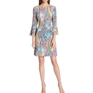 Tommy Hilfiger Jaipur Paisley Bell-Sleeve Sheath Dress, Women's Size 10